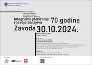 Pozivnica na izložbu i promociju monografije Zavoda za planiranje razvoja Kantona Sarajevo